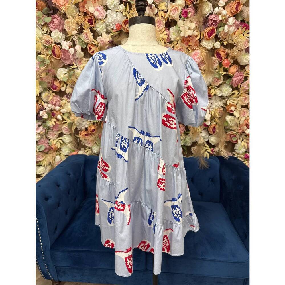 NEW PEACH LOVE women's rodeo dress in multi